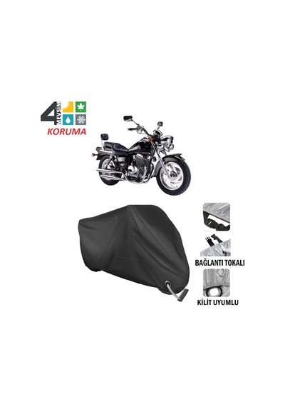 Kanuni Seyhan 250 Motosiklet Brandası ( Kilit Uyumlu - Siyah