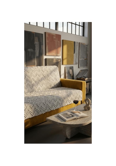 %100 Pamuk Koltuk Örtüsü Oturma Ve Sırt Kısmını Kaplayan Koruyucu Örtü 180 X 220 Gri