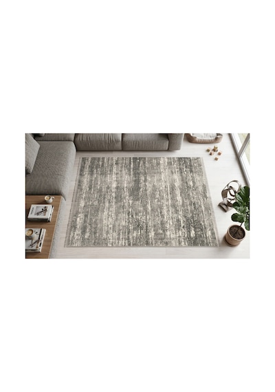 Merinos Vista %100 Akrilik Gri Kesme Halı Yolluk Antre Koridor Salon Halısı 76587-98