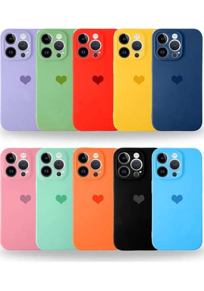 Apple Uyumlu iPhone 14 Pro Max Kalp Logolu Kamera Korumalı İçi Kadife Lansman Silikon Kapak - Turkuaz