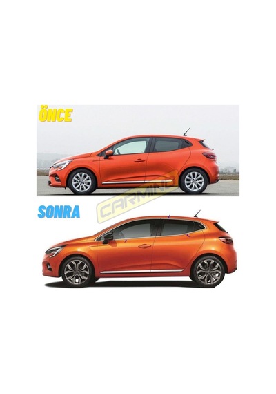 Renault Clio 5 Krom Cam Çerçevesi Set 2019- 12 Parça