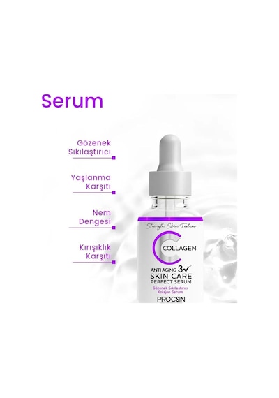C Vitamini Aydınlatıcı +procsın Yoğun Nemlendirici Hyaluronik Asit Serum 20 Ml