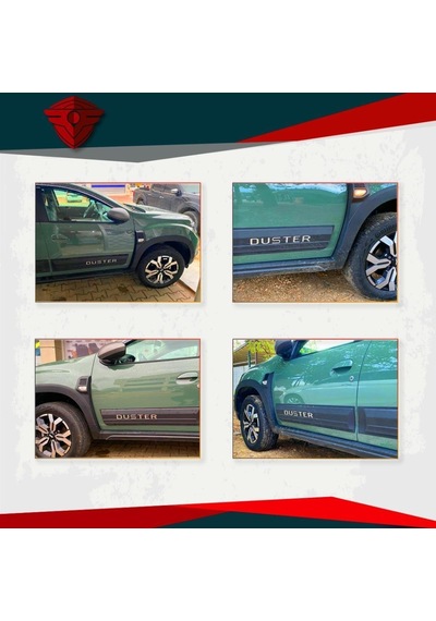 Dacia Duster Parlak Krom Yazılı Premium Kapı Koruma Seti 2018 Ve Üstü