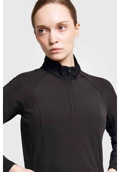 Lescon Kadın Antrenman Yarım Fermuarlı Sweatshirt 26b-2059 siyah