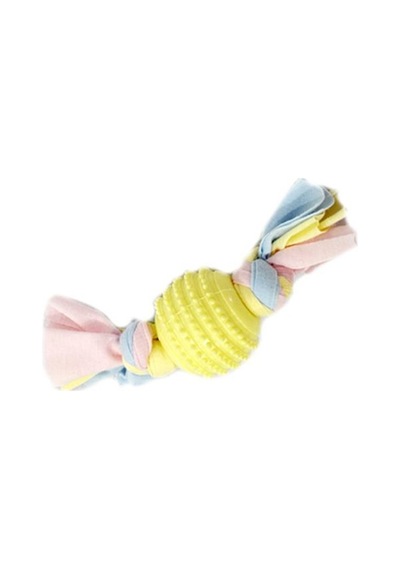 Eurodog&Eurocat Diş İpli Tırtıklı Köpek Oyun Topu 17 x 6 CM
