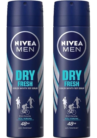 Nivea Men Dry Fresh Erkek Sprey Deodorant 150 ML x 2