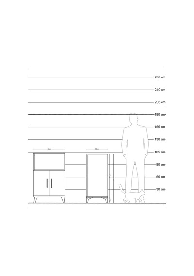 Kronos Komodin 2 Raflı 2 Kapaklı 60x59x96 Antrasit-antrasit Antrasit