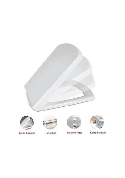 Nkp Sedef Thermoplast Yavaş Kapanır Klozet Kapağı 0337