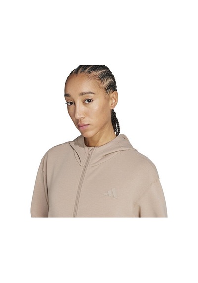 Adidas D4t Fz Hoodie Kadın Günlük Ceket Jx7311 Krem Krem
