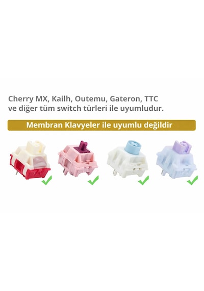 Mekanik Klavye Keycaps Rgb Şeffaf Gaming Pbt Tuş Takımı Diğer