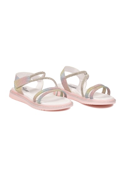 Arzen 26a94 F Gökkuşağı Kız Çocuk Sandalet Çok Renkli