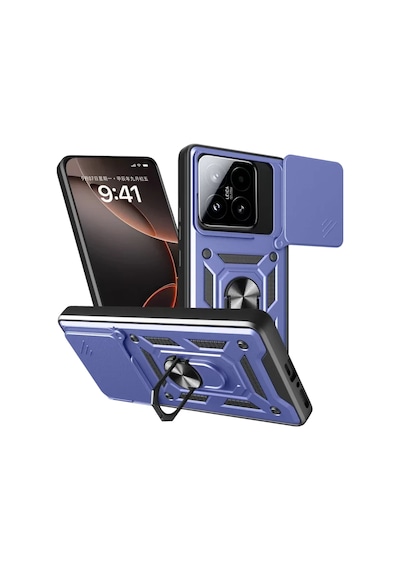 Newface Xiaomi Mi 15t Pars Lens Yüzüklü Silikon - Lacivert