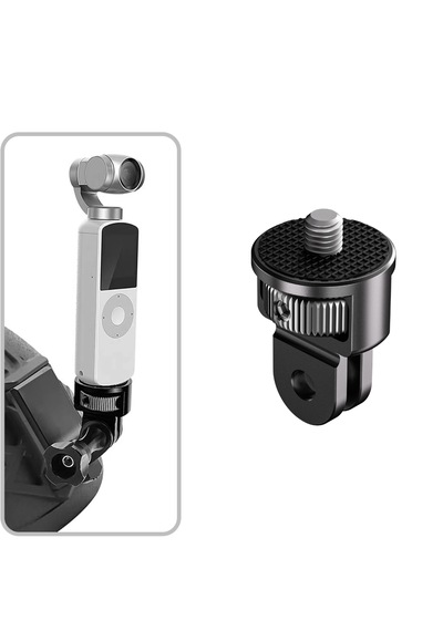 Quıckdock Qdp-15c Universal Aksiyon Kamera Adaptörü 1/4 İnç Vidalı Siyah