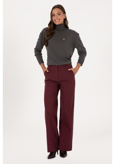 U.S. Polo Assn. Kadın Bordo Loose Fit Kanvas Pantolon 50316913-VR177 U.S. Polo Assn. Kadın Bordo Loose Fit Kanvas Pantolon 50316913-VR177