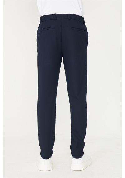 Lacivert Beli Bağcıklı Modern Kesim Jogger Erkek Pantolon Laci