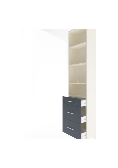 Arges Dolap 4 Raflı 3 Çekmeceli 60x30x243 Aytaşı-antrasit Aytaşı