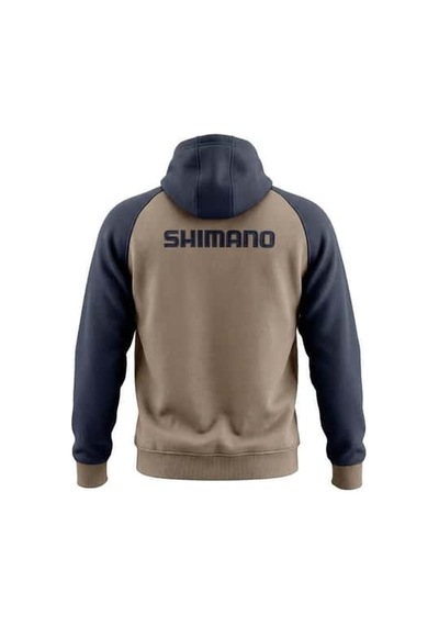 Shimano Wear Hoodie Smoke Gray Kapüşonlu Sweatshirt Hoodie Gri-kahve