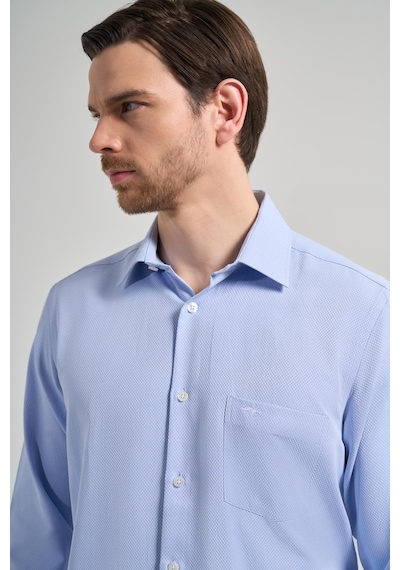 İmza Uzun Kol Desenli Armürlü Sert Yaka Cepli Pamuklu Classic Comfort Fit Gömlek 1004250171 Mavi İmza Uzun Kol Desenli Armürlü Sert Yaka Cepli Pamuklu Classic Comfort Fit Gömlek 1004250171 Mavi
