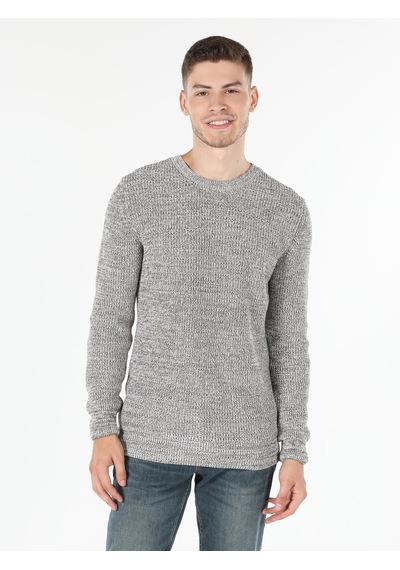 Colin's Slim Fit Bisiklet Yaka Dar Kesim Bej Erkek Kazak CL1059927_Q1.V1_BEI Bej