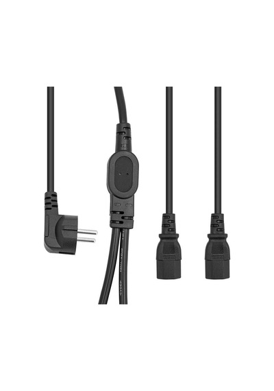 Powermaster Pm-17972 Çift Güç Çıkışlı 1.8 Metre Pc Power Kablosu Dişi Iec C13 Ac220v Tek Priz-178288