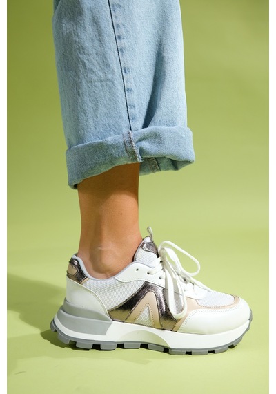 Luvishoes Luvi Shoes Calm Beyaz Platin Kadın Spor Ayakkabı Beyaz - Platin