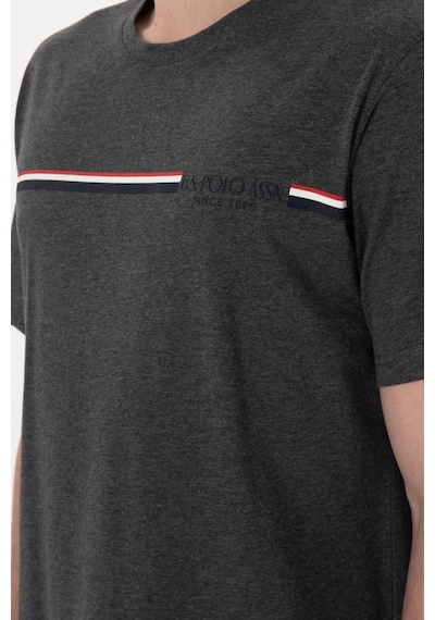 U.S. Polo Assn. Erkek Bisiklet Yaka Antrasit Melanj Pijama Takımı 50309174-VR081