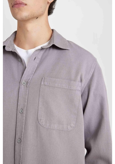 DeFacto Regular Fit Normal Kesim Düz Pamuklu Uzun Kollu Gömlek D7406AX24AUGR455 DeFacto Regular Fit Normal Kesim Düz Pamuklu Uzun Kollu Gömlek D7406AX24AUGR455