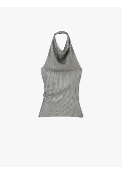 Koton Kolsuz Drape Detaylı Metalik Parlak Degaje Halter Yaka Bluz Gri 5sak10308ek Gri Koton Kolsuz Drape Detaylı Metalik Parlak Degaje Halter Yaka Bluz Gri 5sak10308ek Gri