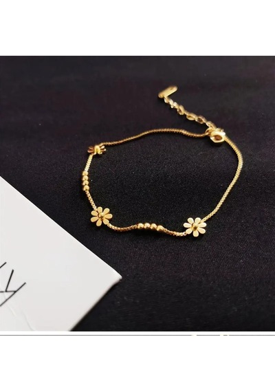 Çiçek Gold Çelik Bileklik Sns098 Gold