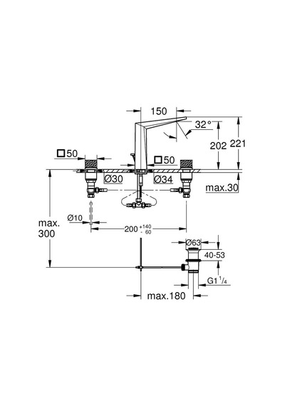 Grohe Allure Brilliant Private Collection 3 Delikli Lavabo Bataryası L Boyut - 20670000 Gümüş