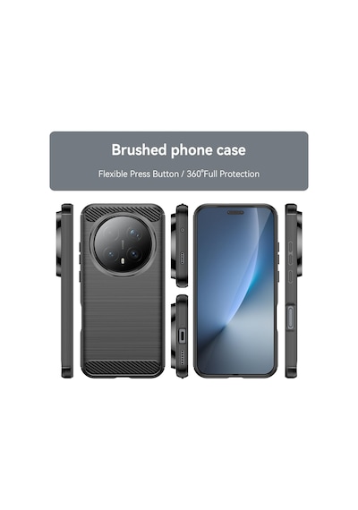 Caseonn Honor Magic 8 Pro Kılıf Karbon Fiber Desenli Koruyucu Arka Kapak Kırmızı