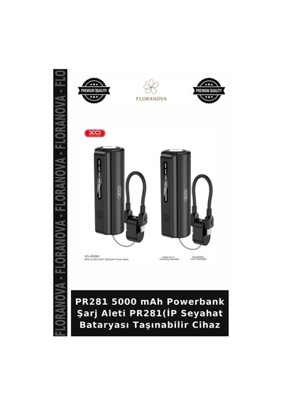 Pr281 5000 Mah Powerbank Şarj Aleti Pr281 İp Seyahat Bataryası Taşınabilir Cihaz Çok Renkli