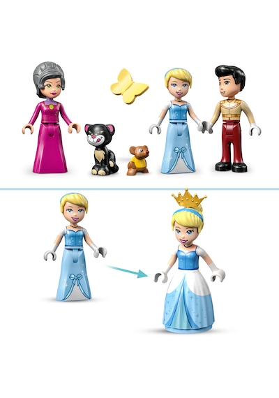 LEGO ® | Disney Princess Sindirella ve Yakışıklı Prens'in Şatosu 43206 - 5 Yaş ve Üzeri Hayal Gücü Geniş Çocuklar için Oyuncak Yapım Seti (365 Parça)
