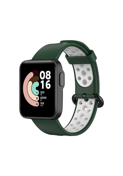 Butam Bilişim Xiaomi Redmi Watch 2 Lite Krd-02 Uyumlu Kordon-petrol Yeşil-beyaz