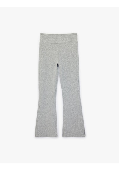 Koton Slim Fit İspanyol Paça Tayt Gri 6sak80091ek Gri