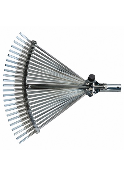 120 Cm Ahşap Saplı Ayarlanabilir Metal Yaprak Çim Tırmığı 22 Diş Bahçe Tırmığı
