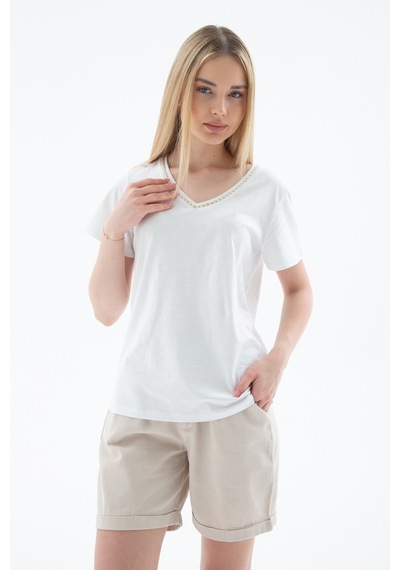 Fashion Friends Bayan T Shirt 26y0478k1 Beyaz