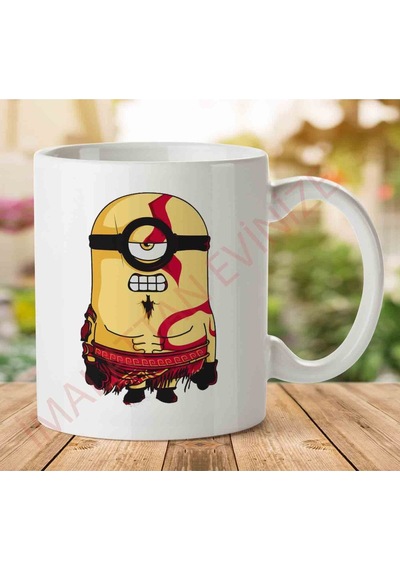 1-1571 Minion Of War Mini God Of War İki Tarafı Baskılı Kupa Bardak.jpg