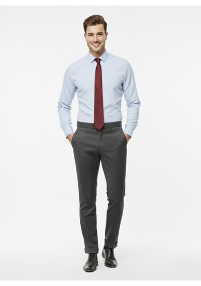 Presto Erkek Slimfit Armürlü Pantolon Siyah 3193-011 Siyah