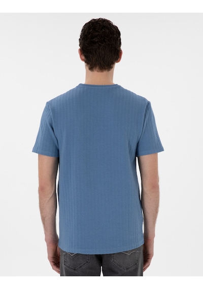 Pierre Cardin Erkek Mavi Tişört 50302581-vr036 Mavi