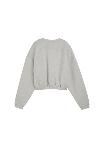 Puma Cloudspun Crew Kadın Gri Bisiklet Yaka Sweatshirt Gri