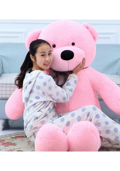 Sevgiliye Özel Hediye - 140 Cm Papyonlu Peluş Ayıcık... 140cmayı Pembe