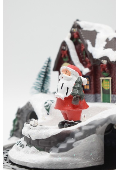 Waldern Premium Collection Dekoratif Işıklı Yılbaşı Süs Tren-noel Baba