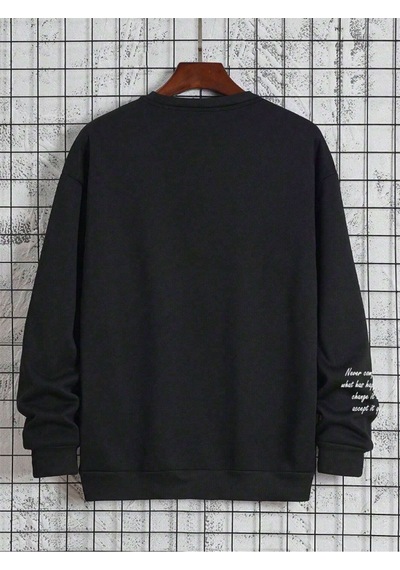 Startmore Siyah Unisex Kadın/erkek Never Renkli Oversize Bisiklet Yaka Pamuklu