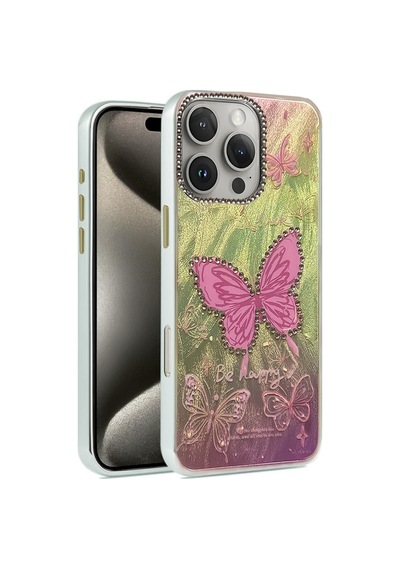 Apple iPhone Uyumlu 16 Pro Max Kılıf Blade Aynalı Desenli Kapak - Desen 5 Bz8683140849061