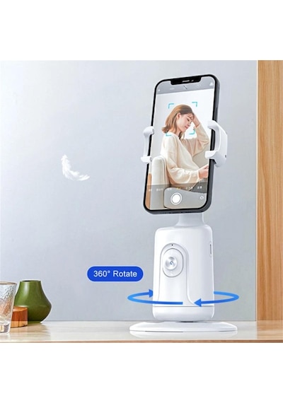 P01 Akıllı Telefon Gimbal Sabitleyici Takip Braketi Yüz Tanıma Canlı Fotoğrafçılık İçin Otomatik Takip Sabitleyici
