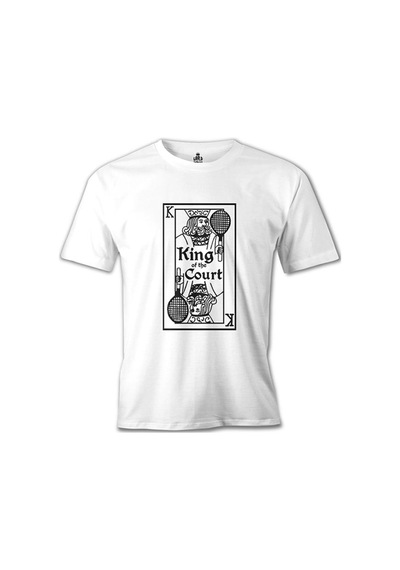Tenis - Court King Beyaz Erkek Tshirt