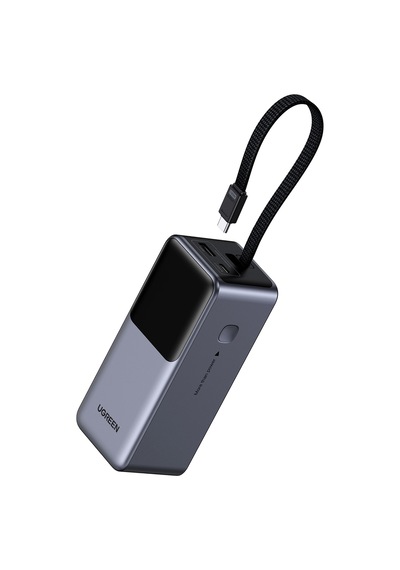 Ugreen Nexode 20.000 Mah 130 W Akıllı Ekranlı Dahili Kablolu Hızlı Şarj Powerbank, 55365b Gri