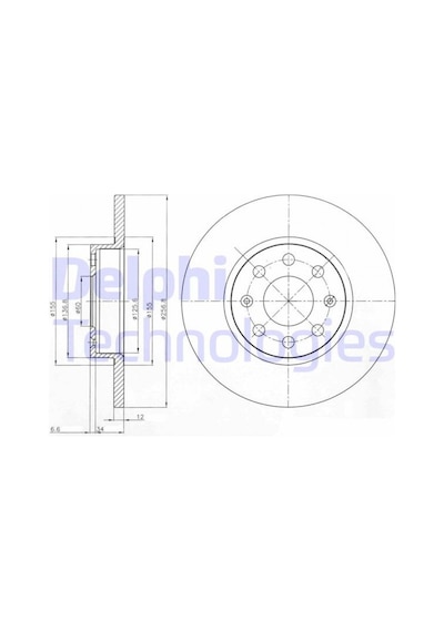 Ön - 904 - Fren Aynası Corsa D 1.0 Grande Punto 1.2 - Dpmıx-hb - 257x12x10x4dl Dolu Ön Fren