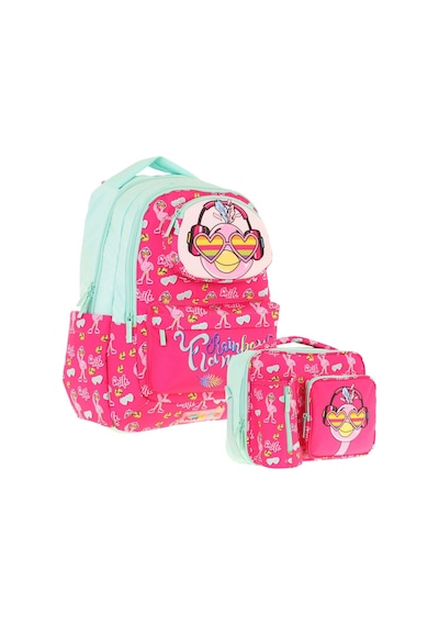 Kaukko Kız Çocuk 3d Flamingo Şekilli Kırmızı Yeşil Okul Sırt Çantası Ve Isı Yalıtımlı Beslenme Çantası Seti Kırmızı - Yeşil Kaukko Kız Çocuk 3d Flamingo Şekilli Kırmızı Yeşil Okul Sırt Çantası Ve Isı Yalıtımlı Beslenme Çantası Seti Kırmızı - Yeşil